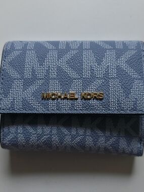 Michael Kors Chambray Blue Signature Trifold Wallet
